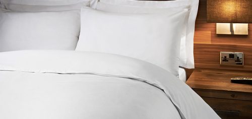 Hotel plain white blended bellows duvet cover - 140x200 cm + 30 cm bellows  